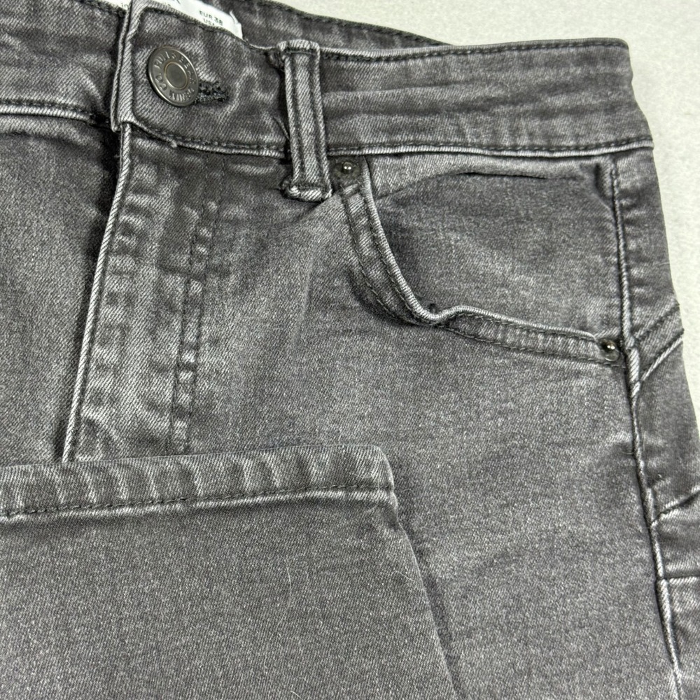 Pull&Bear Womens Skinny Jeans Washed Black High Rise Slim Fit Pants Size 6